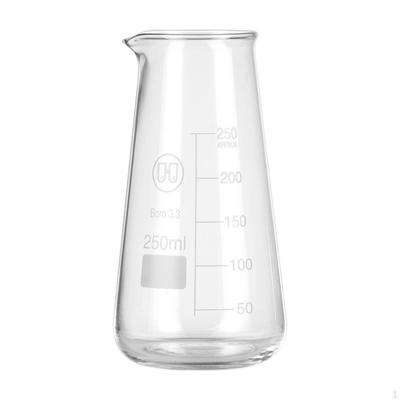 Frothing Creamer Mixing Pitcher, Glass Espresso Steaming Tapered Measuring Cup for