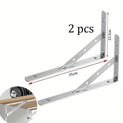 2pcs Heavy Duty Shelf Brackets Floating Shelves Triangle Shelf Brackets 90 Degree Angle Wall Mounted Shelf Supporter Corner Bracket