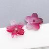 50 Multicolor Transparent Gradient Cherry Blossom Petal Charms for DIY Jewelry