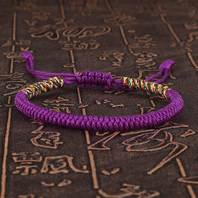 Tibetan Buddhist Lucky Bracelet Unisex Braid Red Thread Rope Adjustable King Kong Knot Bracelets for Womern Men Bangles Jewelry