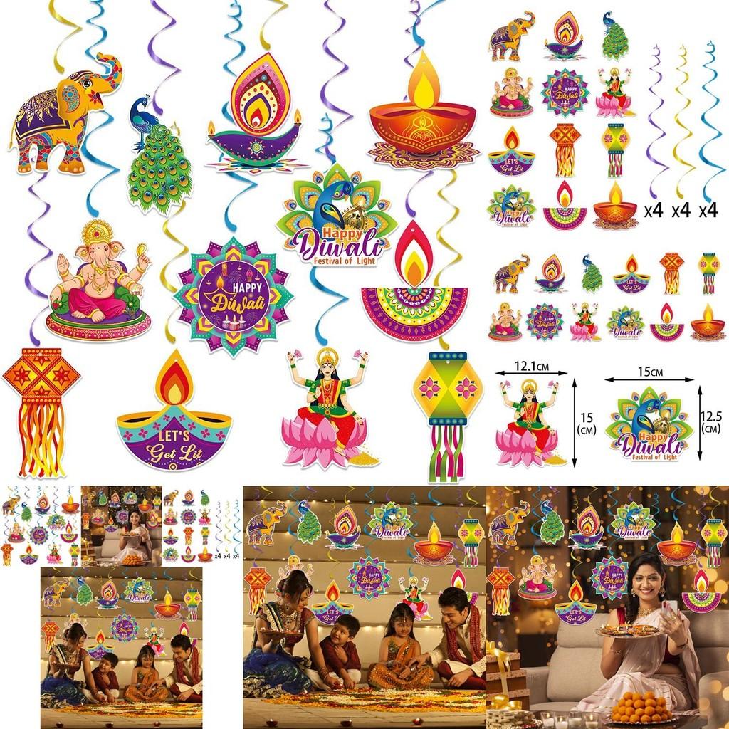 Decoration Venue Diwali Hanging Decoration Atmosphere Celebration Gathering