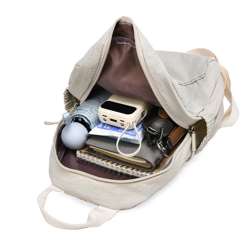 Women's Bag Multi-function Sport Large Capacity Solid Color Chest Bag Travel Backpack