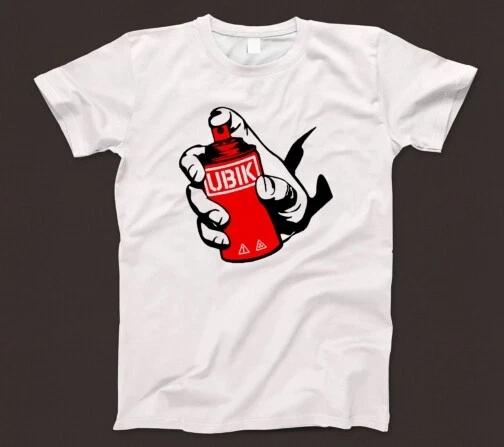 

Ubik T Shirt 839 Spray Can Science Fiction Novel Psychic PKD A Scanner Darkly 4XL