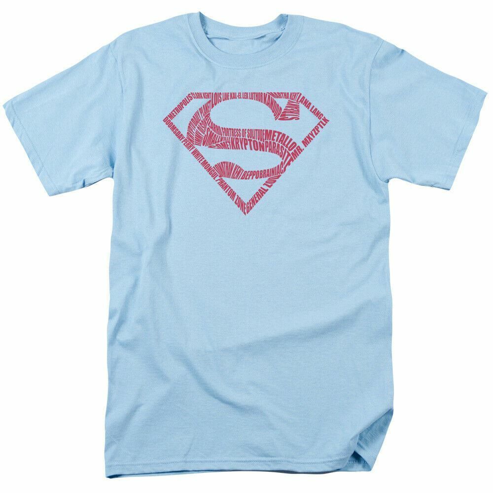 Unisex shirt Cotton Oversize Large Size Superman Word Shield T Shirt