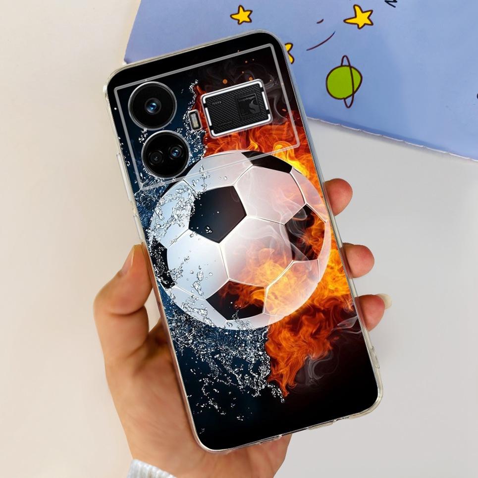 Pro Realme GT5 Pouzdro Průhledné Silikonové Měkký TPU Kryt Pro OPPO Realme GT 5 RealmeGT5 Pouzdra Květinové Mramorové Želé Nárazník Coques