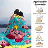 1 manta de franela Kirby de cumpleaños, suave y agradable para la piel con estampado digital, varios tamaños disponibles para la familia, amigos, cumpleaños.