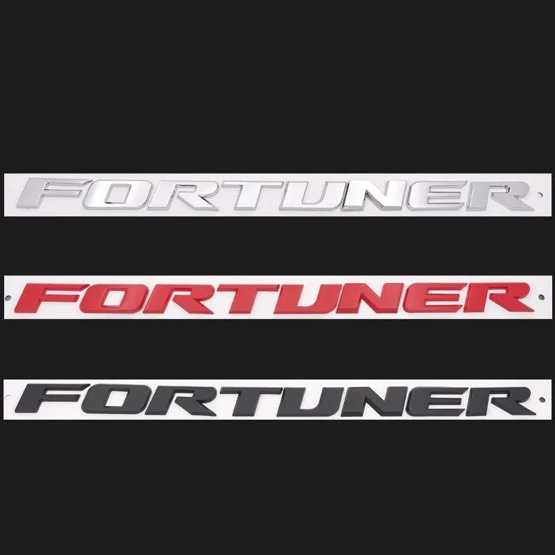 wqctu10 3D ABS FORTUNER Letters Emblem Stickers for Toyota Fortuner Car Front Hood Bonnet Grill Trunk Badge Modification Accessories