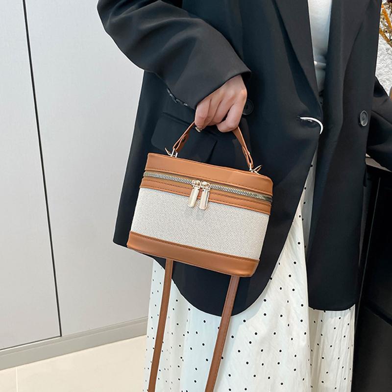 Fashion Round Bucket Bags For Women's Daily Used, Leopard Pattern Crossbody Shoulder Bag For Commuting, Casual Ladies Handbags