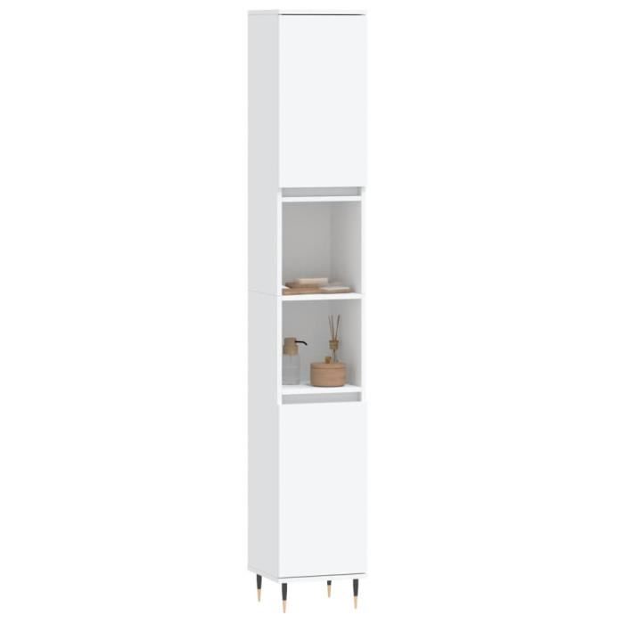 VidaXL Bathroom Cabinet White 30x30x190 Cm Engineered Wood 831524
