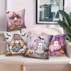 Heminredning Halloween-tema Spöke Och Pumpa Kuddfodral Mönster Kuddfodral Lämpligt För Soffa Sovrum Bil Kuddfodral