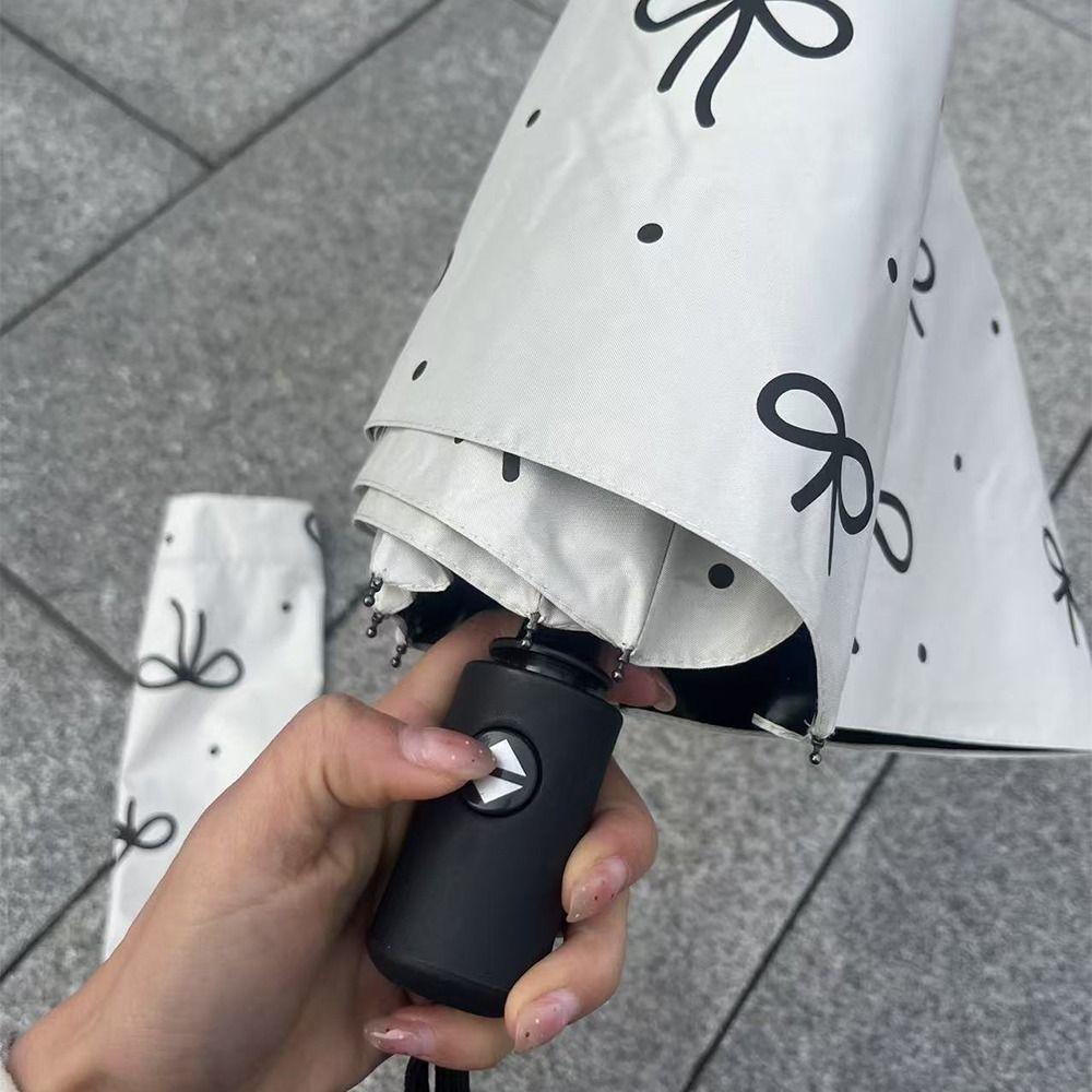 UPF50 Travel Rain Umbrella INS Hand Operated Parasol Sturdy Mini Sun Umbrella  Travel