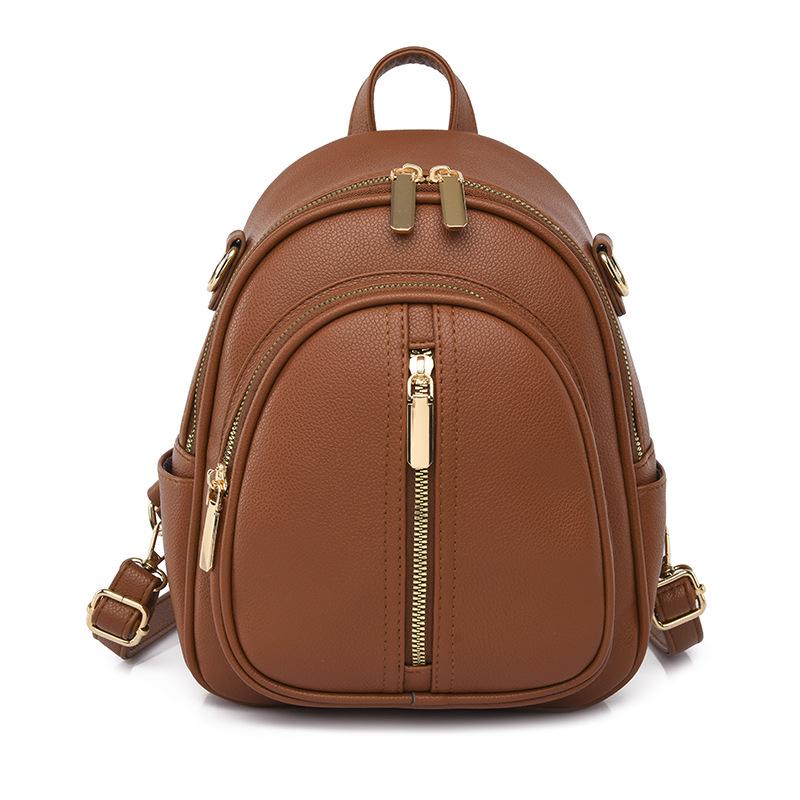 Rucsac de Piele Moale în Stil Coreean la Modă pentru Femei Niche Design 2024 pentru Naveta Zilnică