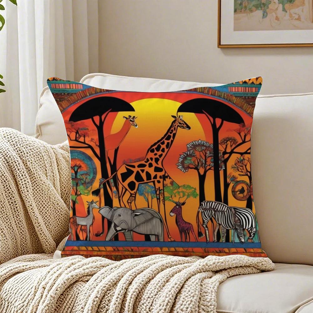 Abstract Painting African Living Cushion Cover Pillowcase Antidustmite Living Room Sofa Decor Cushion Room