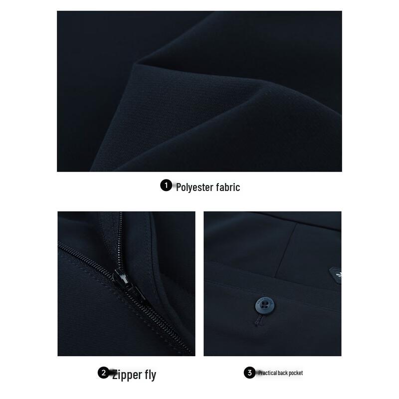SEPTWOLVES Men's Straight-Fit Anti-Wrinkle Casual Pants