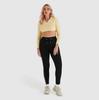 Y9053 ELLESSE Harrie Cropped T-Shirt Light Yellow SWEATSHIRT WOMEN'S s