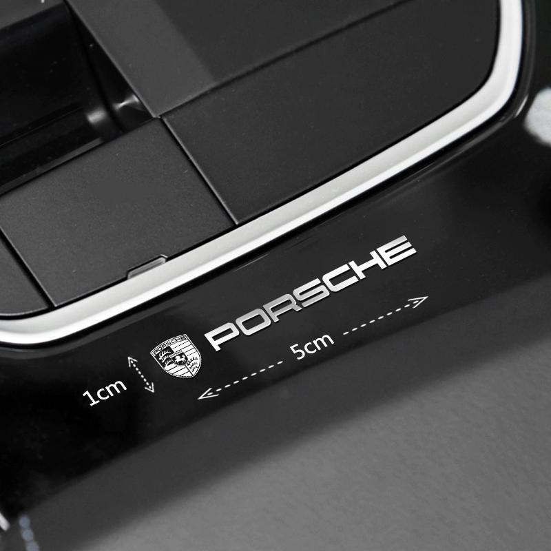 Metalowe Naklejki Samochodowe 3D Emblemat Samochodowy Dekoracja Wnętrza Naklejka Do Porsche 911 718 Cayenne Cayman Panamera Taycan Boxster Akcesoria