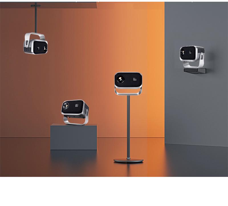 1080P HD Tragbarer Android-Projektor mit 360°-Drehung und Ständer für Zuhause & Büro