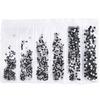 SS3-SS10 Colorful Glass Nail Rhinestones Multicolor Flat Back Crystal Strass Shiny Nail Art Gems Manicure Nails Art Decorations
