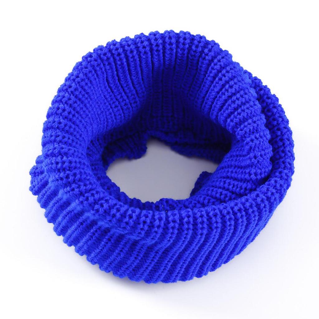 Unisex Women Winter Warm Infinity 2 Circle Cable Knit Cowl Neck Scarf Shawl
