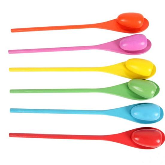 Balance Spoon Egg Lightweight Kids Toy Wood Egg Relay Race Balance Game for Training