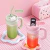 Gianxi Straw Cup For Girls With High Beauty And Large Capacity Water Bottle Summer Big Mac Cup Plastic With Straw