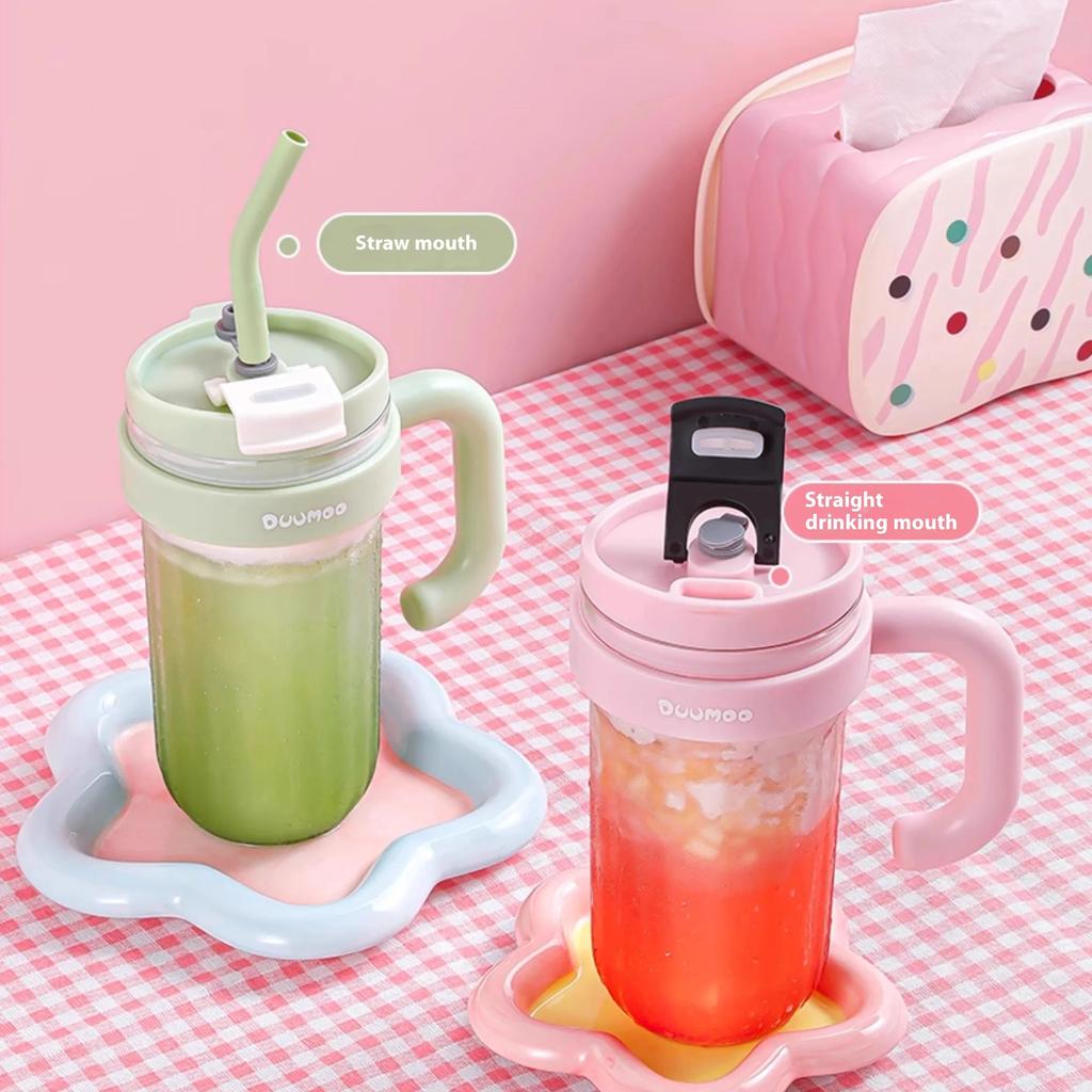 Gianxi Straw Cup For Girls With High Beauty And Large Capacity Water Bottle Summer Big Mac Cup Plastic With Straw