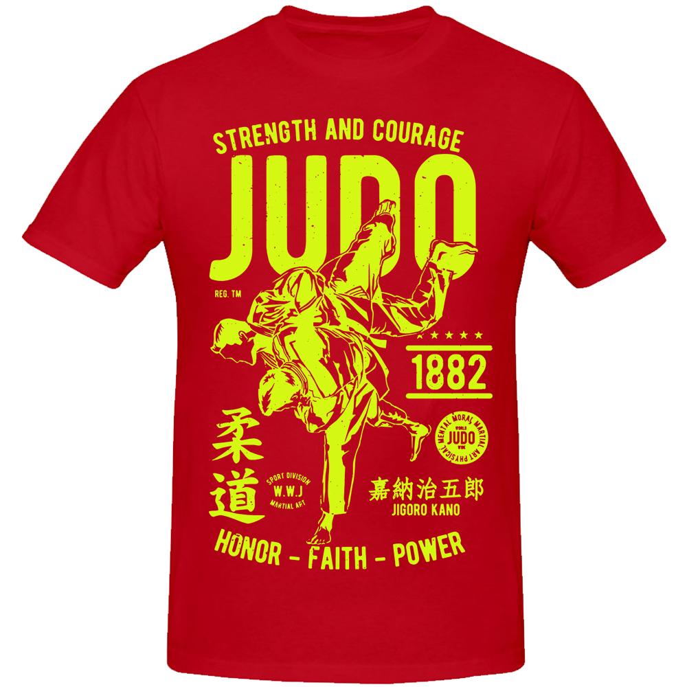 Strenght and Courage Judo 1882 Faith Power T Shirt Tee Unisex Unique Design T Shirt Cotton Euro Size Causal Sports TShirt