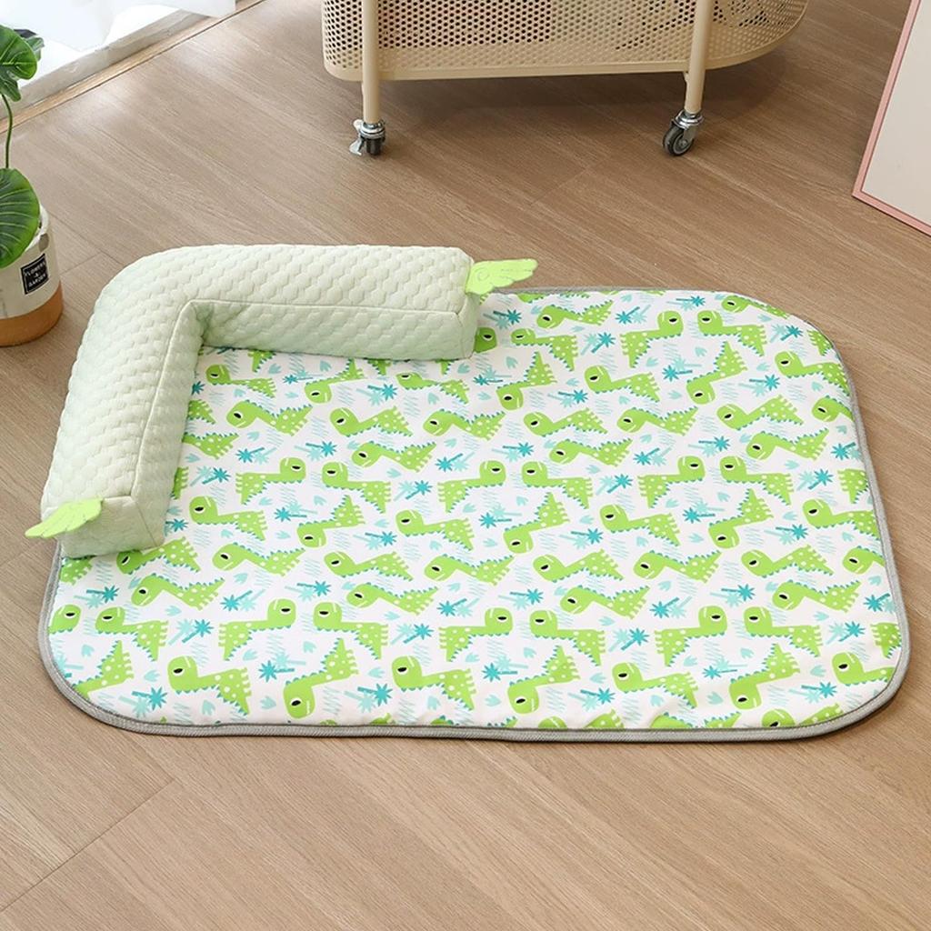 Dog Cat Bed Summer Cooling Mat Cooling Mat Pet Mat Summer Pillow Included Foldable Waterproof Cool Mat Cool Sheet Breathable Hand Wash Easy to Clean