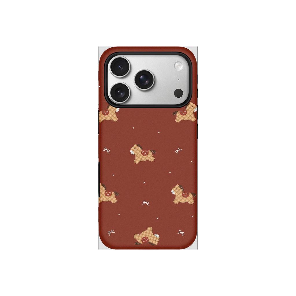 Plaid Pony Cartoon Cute Case for iPhone 17 Pro Max/16 Pro with Full Lens Protection