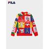 FILA Unisex Square Plaid Graffiti Knit Sweater