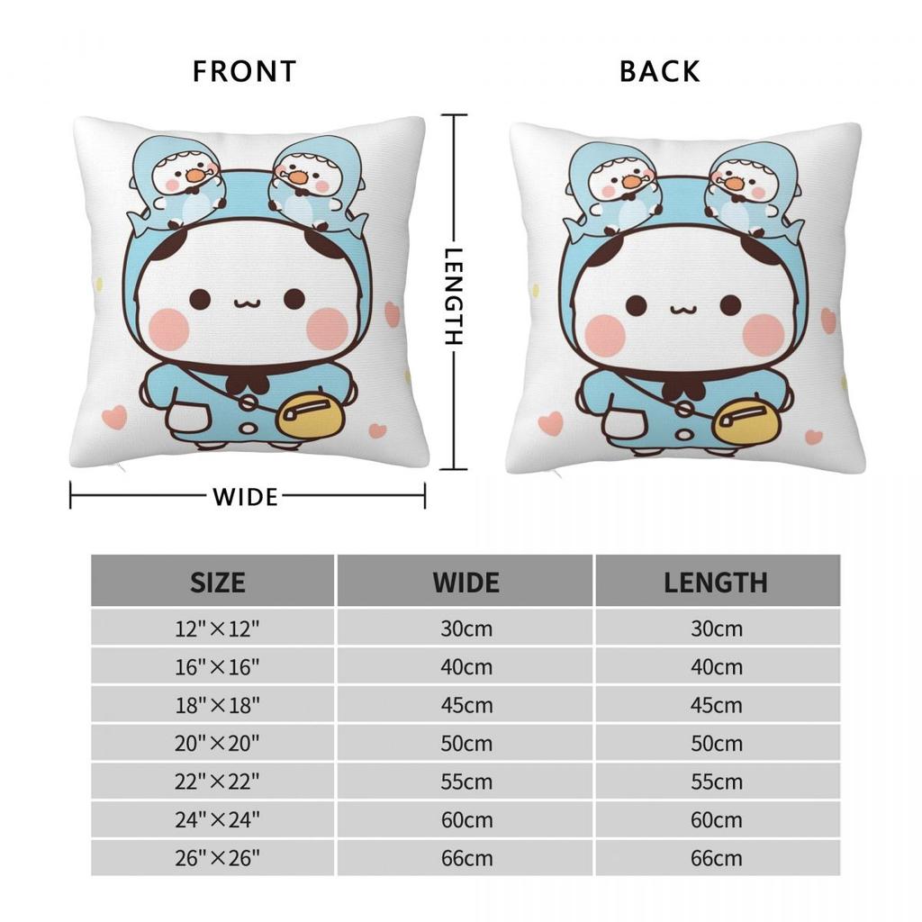 Cartoon Bubu Dudu Pillowcase Soft Polyester Cushion Cover Decoration Bear Cute Throw Pillow Case Cover Bedroom Square 18''