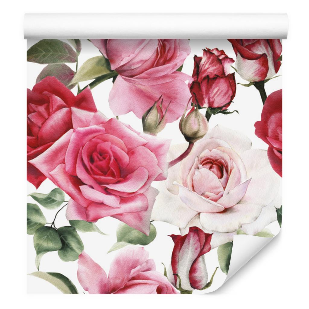 Rose wallpaper in fashionable colors for the living room and bedroom 50x1000