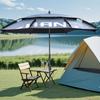 Fishing Beach Patio Umbrella with Anchor Heavy Duty Wind UV Protection with Tilt & Sun Shade Portable for Beach Patio Outdoor