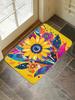 1 szt. Żywy dywanik kuchenny z motywem kwiatowym, antypoślizgowa wycieraczka pod drzwi, popowy design, dywanik łazienkowy, mata łazienkowa, dywan do domu, pod zlew, do pralni, dekoracja