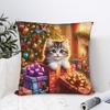 Christmas Cats  Adorable Kittens In Festive (9) Pillow Cover  Soft Cushion Cover Fashion Pillow Case For Sofa Bedroom Home Decor