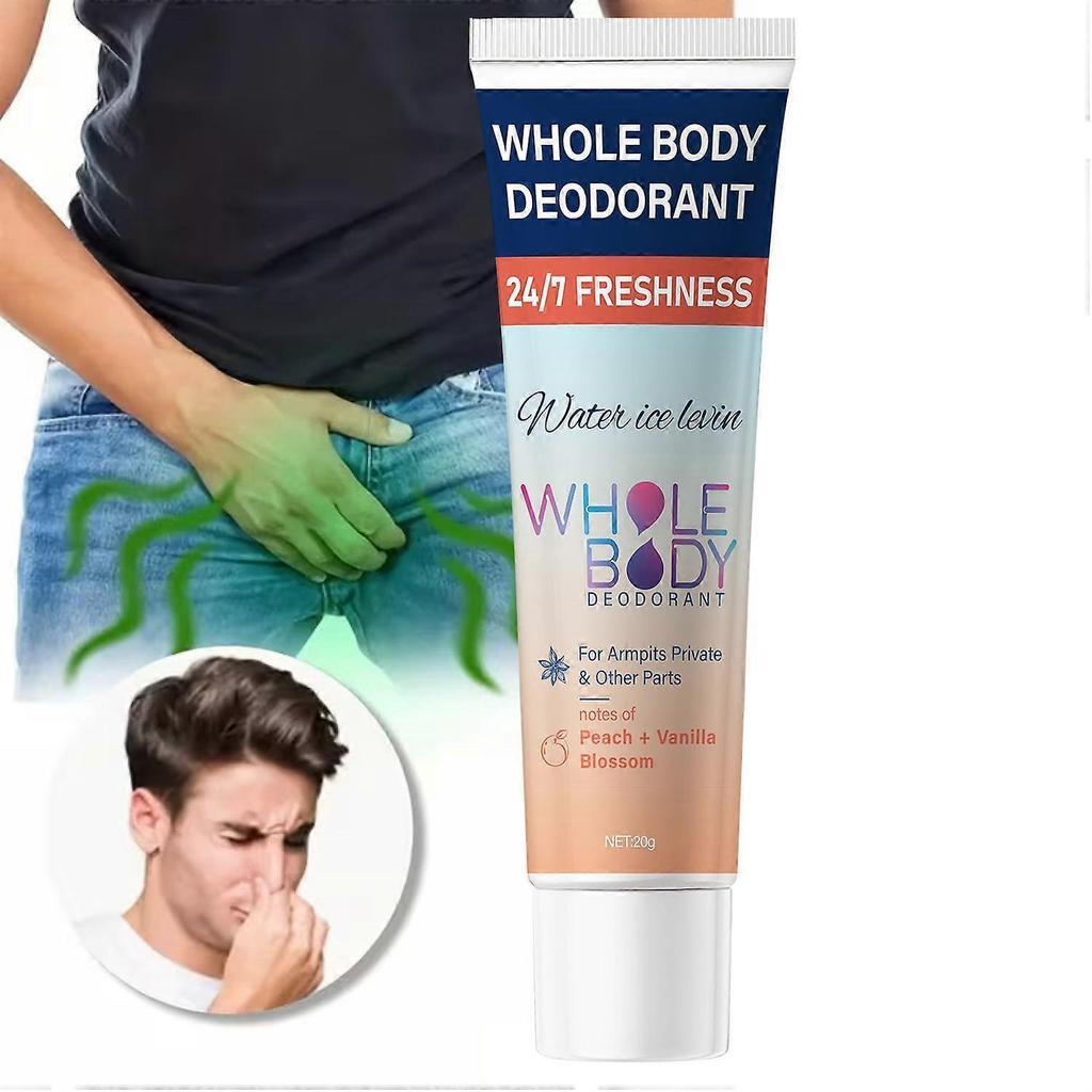 Whole Body Deodorant Cream for Women, Peach & Vanilla Blossom Scent, Aluminum Free Deodorant, 72 HR Odor Protection