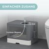 Enclosed Cat Litter Box with Lid, Front Entry, Top Exit, Drawer, Tray, Scoop, Brush, 48.5 X 38 X 36.5cm - Grey