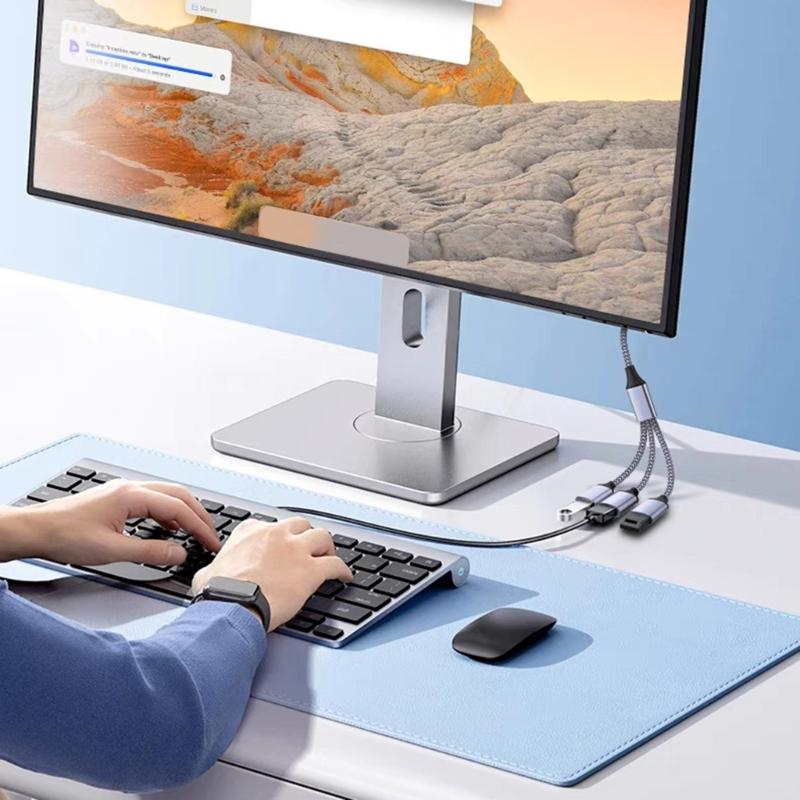 USB Type C Port To 2/3 USB2.0 Splitter Simultaneous Charging And 480Mbps Data Sync For Electronics