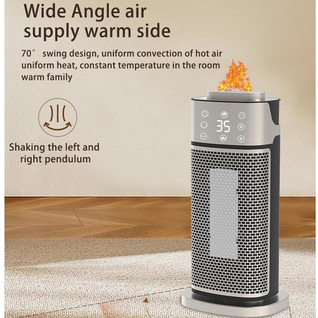 Space Heater with Remote Control Fast Heating Desk Heater Energy Saving Portable Heater for Winter Bathroom Office Home Kitchen