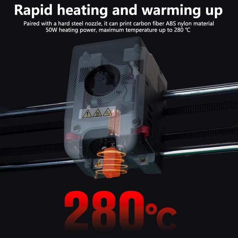 Pour Flashforge Adventurer 5M Kit Buse Mise à Niveau Hotend Tête d'Impression Buse Démontable Rapidement Ad5M Kit Buse Acier Dur 0.4Mm