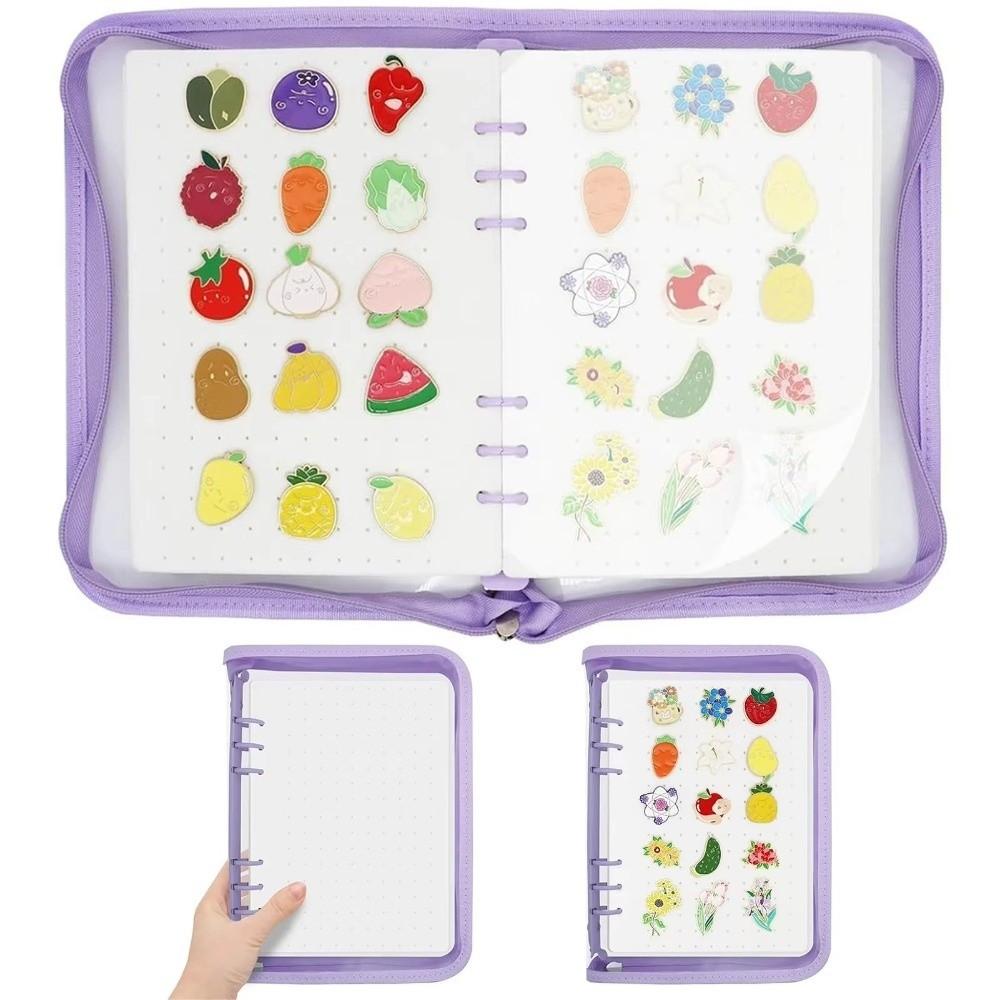 Space Saving Felt Brooch Storage Book 6 Pages Badge Charms Organizer Home Accessory