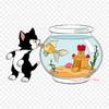 Figaro Geppetto Cleo Iron on Heat Transfer Printing Vinyl Patches Sticker for Clothes DIY Appliques Washable Patches