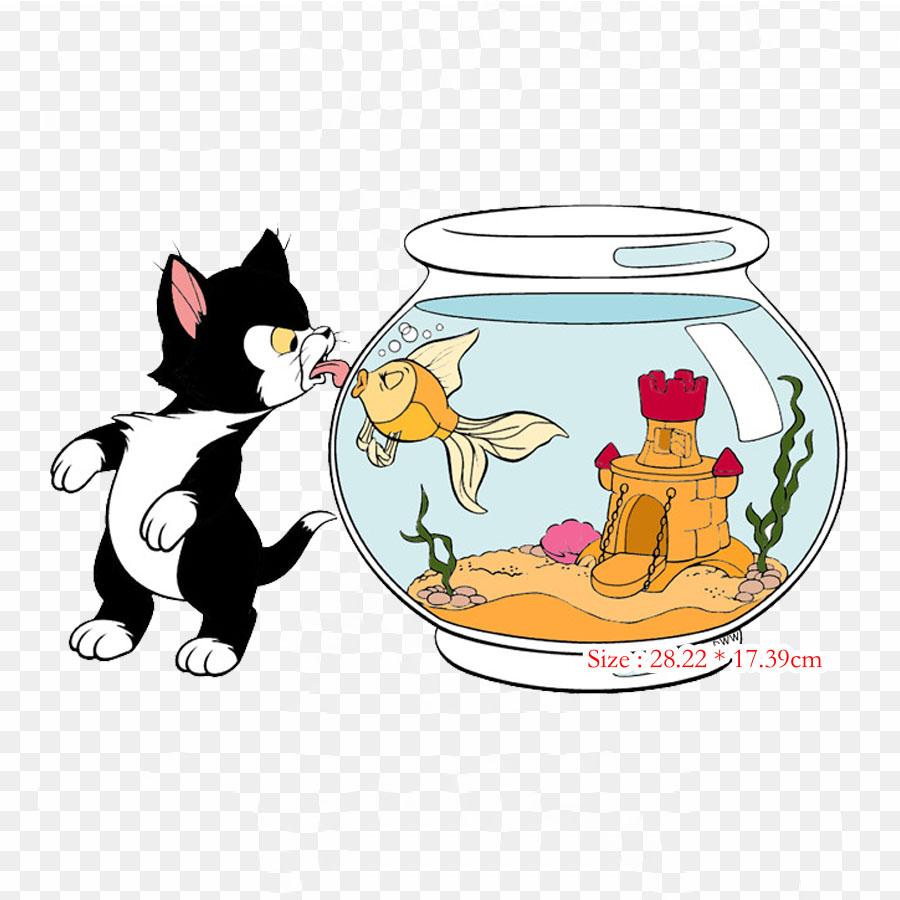 Figaro Geppetto Cleo Iron on Heat Transfer Printing Vinyl Patches Sticker for Clothes DIY Appliques Washable Patches