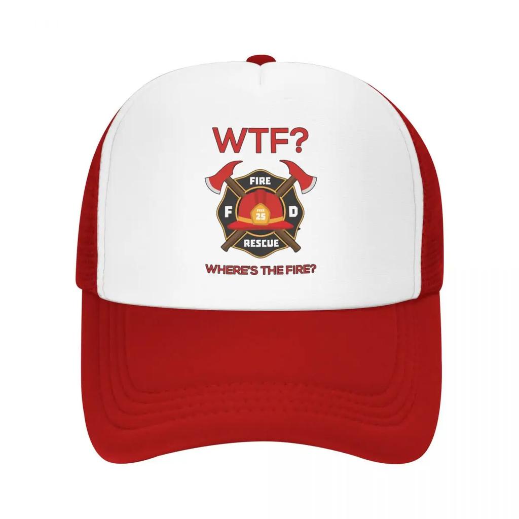 Custom Funny Firefighter Baseball Cap Unisex Women Adjustable Fire Rescue FireUnisex Trucker Hat Streetwear Snapback Caps