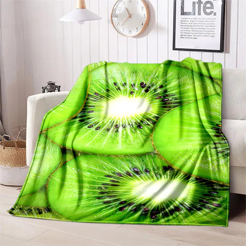 1PC Food Elements printed blanket, all season lightweight home office outdoor nap multifunctional blanket A2