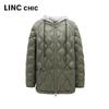 Jinyujie Women's Lightweight Hooded Down Jacket