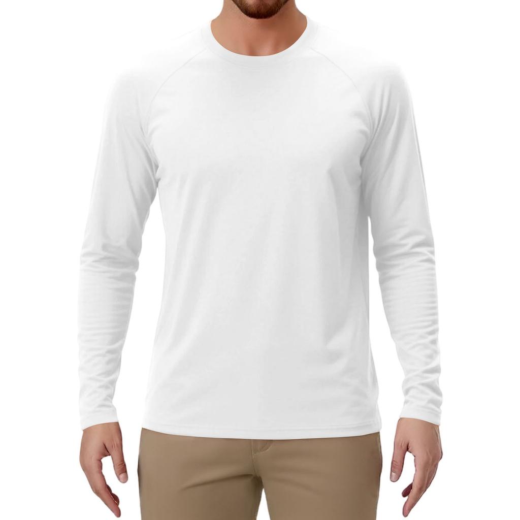 Men's Solid Color Raglan Long Sleeve Sports Top