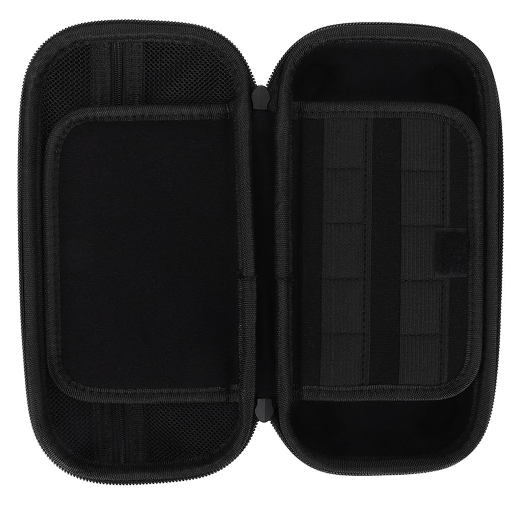 Game Console Storage Bag Hard Shell Dual Zipper Protective Portable Carrying Case for Switch Black Zipper Regular