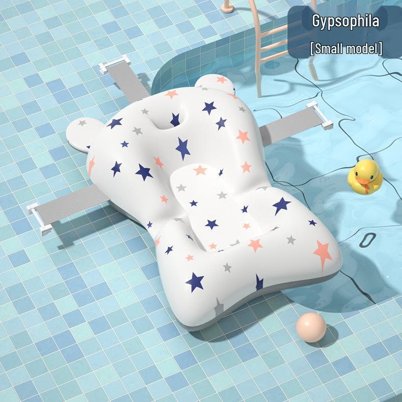 Baby Bathtub Non-Slip Floating Bath Mat & Support Net for Newborns