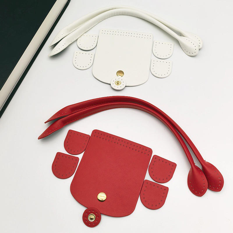 DIY Bags Knitting Crochet Set Adjustable PU Leather Shoulder Strap Flap Cover Handles Handbag Purse Backpack Crossbody Bag Replacement